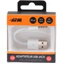 APM Adaptateur Jack USB-A/JACK 3.5MM MALE/MALE blanc