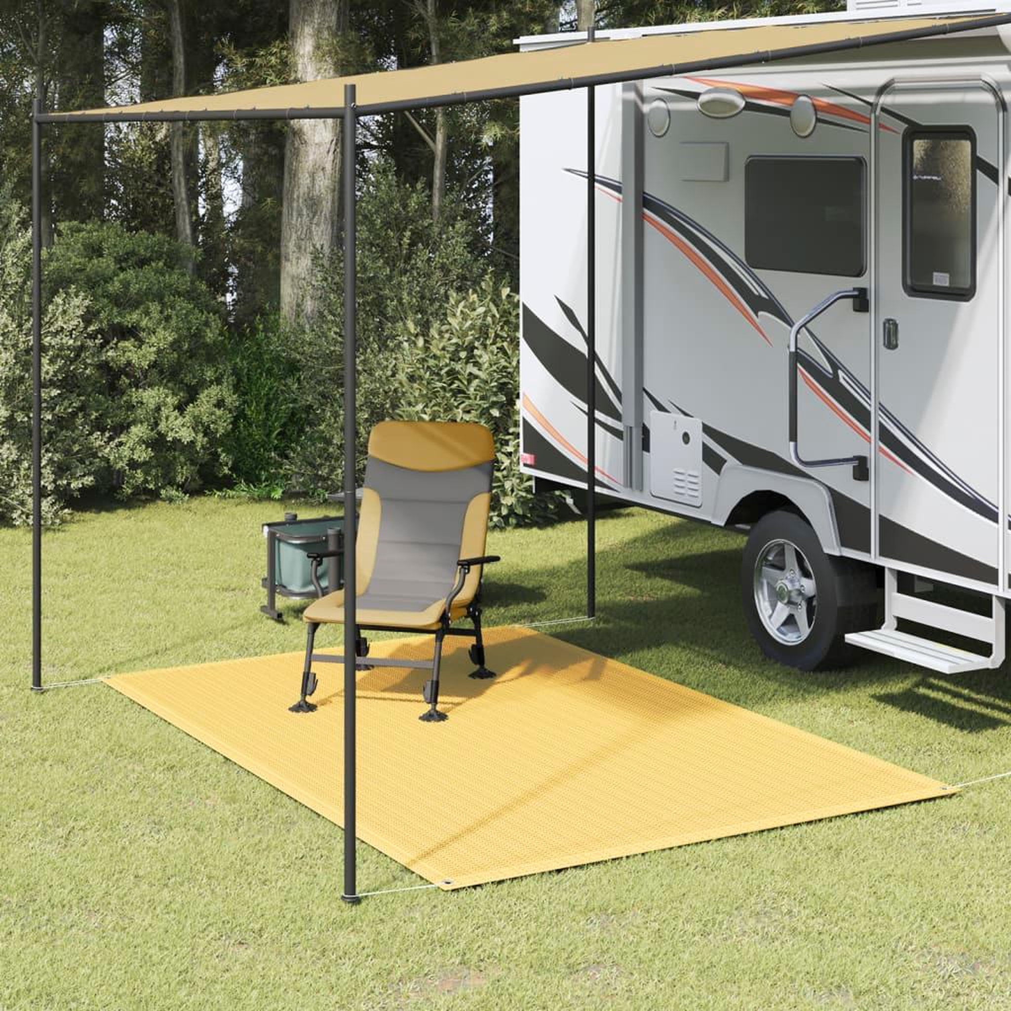 VIDAXL Tapis de tente 200x300 cm Beige