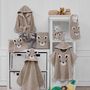 Voir la diapositive 3 : Sensei Maison Ensemble enfant 1 serviette de toilette  + 1 drap de bain BOBBY L'OURS