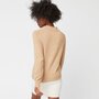 Voir la diapositive 2 : INEXTENSO Pull noué col montant beige femme