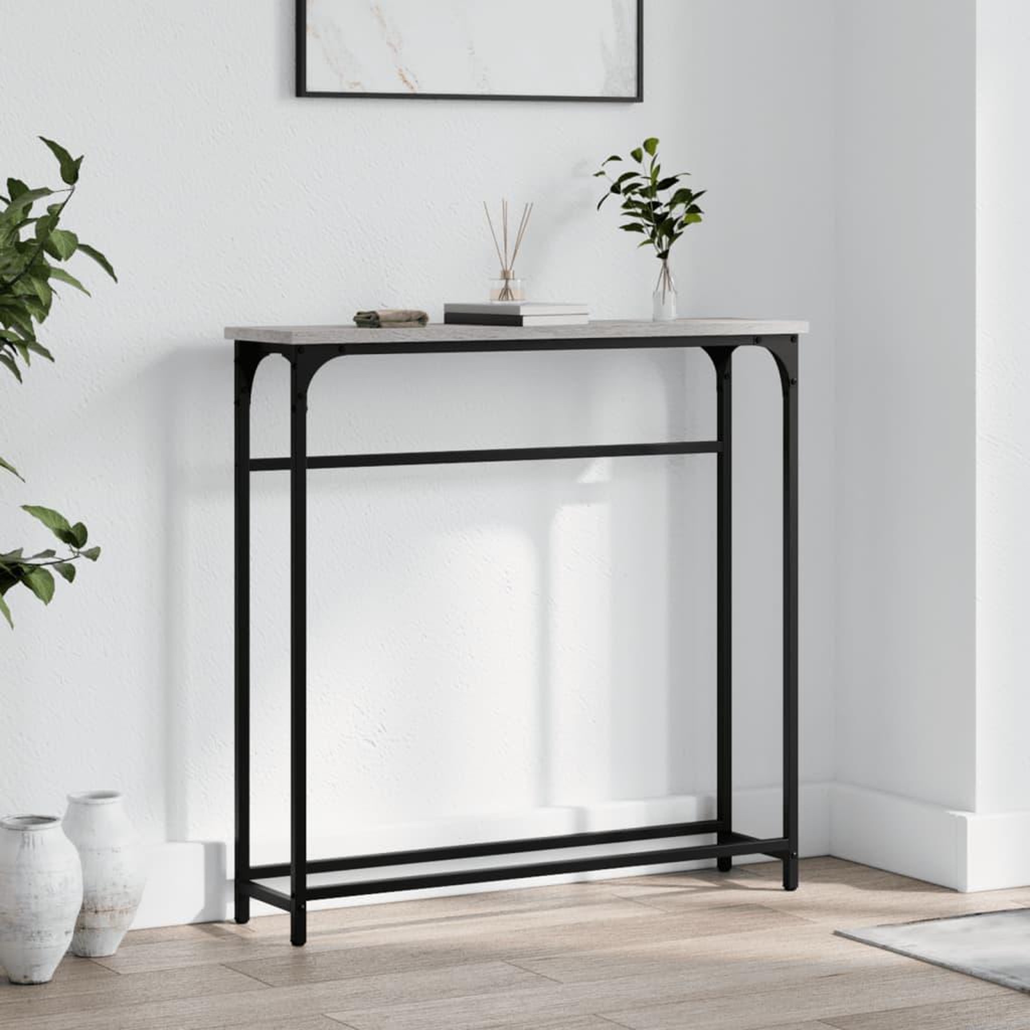 VIDAXL Table console sonoma gris 75x19,5x75 cm bois d'ingenierie