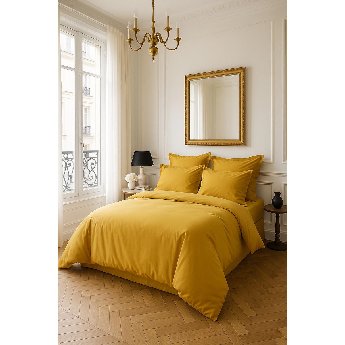 BATON ROUGE Housse de couette 100% satin de coton 105 fils
