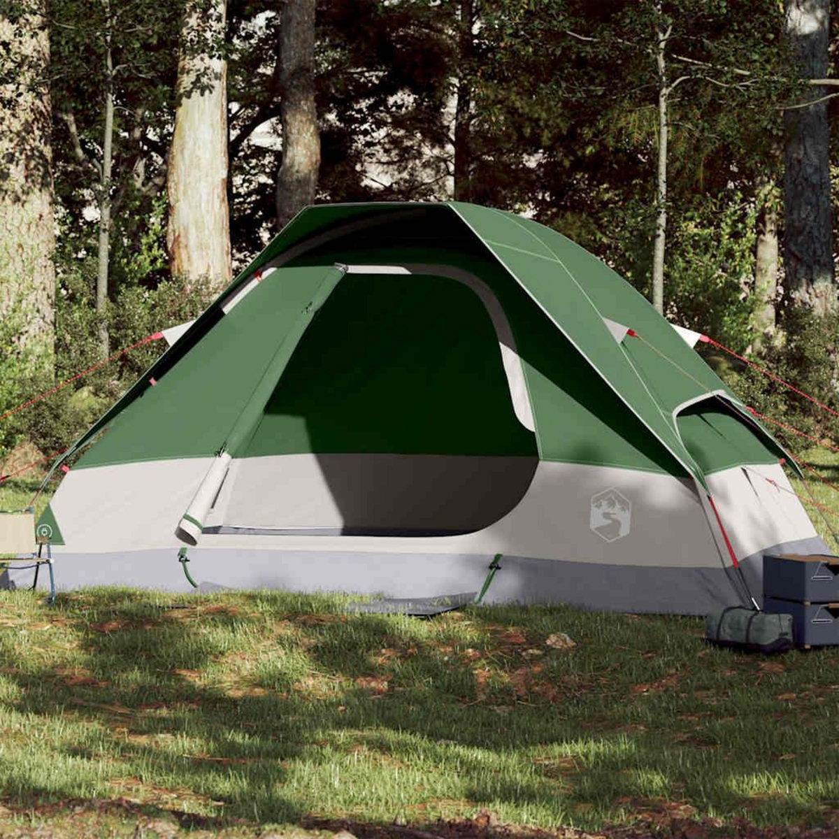 VIDAXL Tente familiale a dome 6 personnes vert impermeable