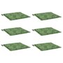 Voir la diapositive 3 : VIDAXL Coussins de chaise lot de 6 motif de feuilles 50x50x3 cm tissu