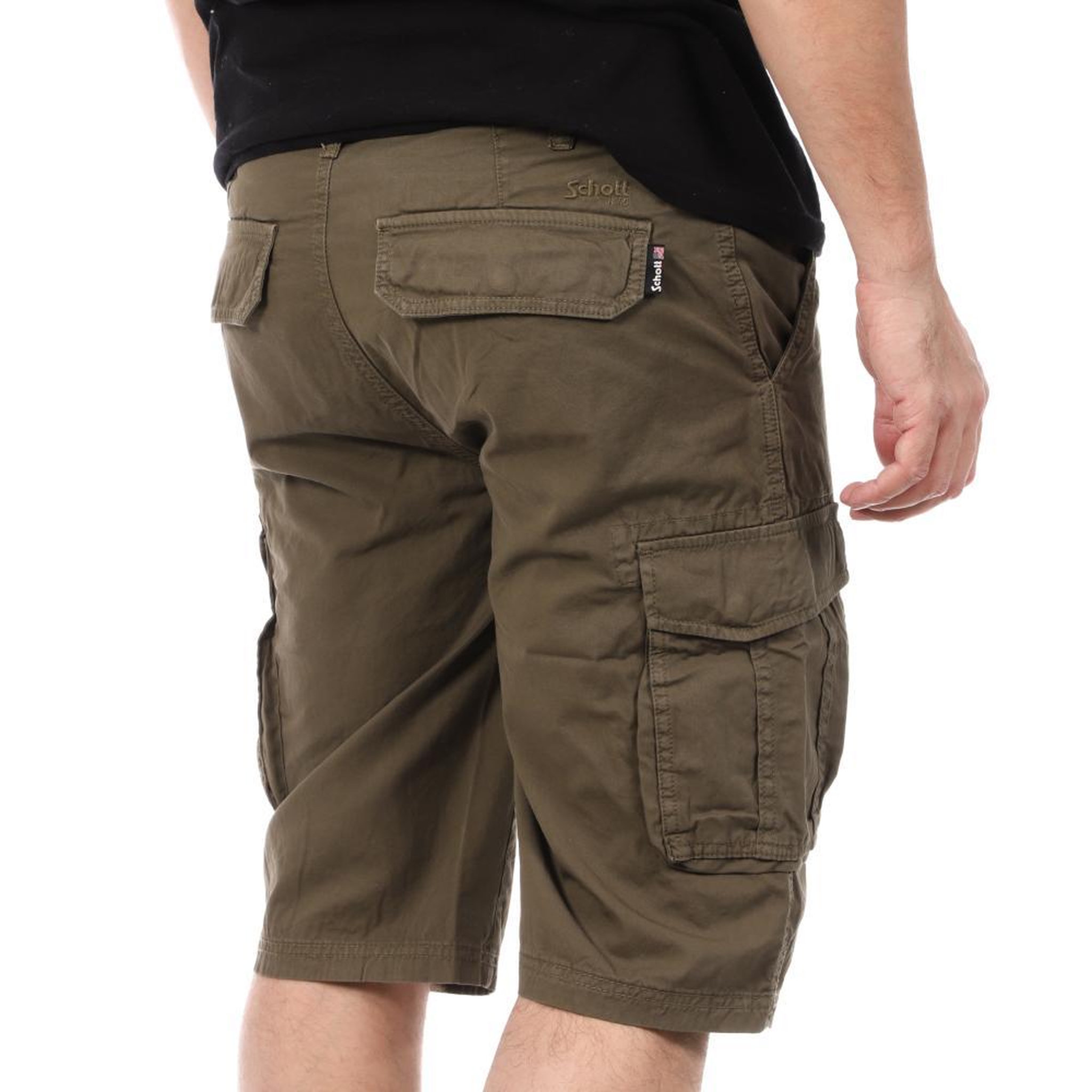 Voir la diapositive 2 : Schott Short Kaki Homme Schott Cargo