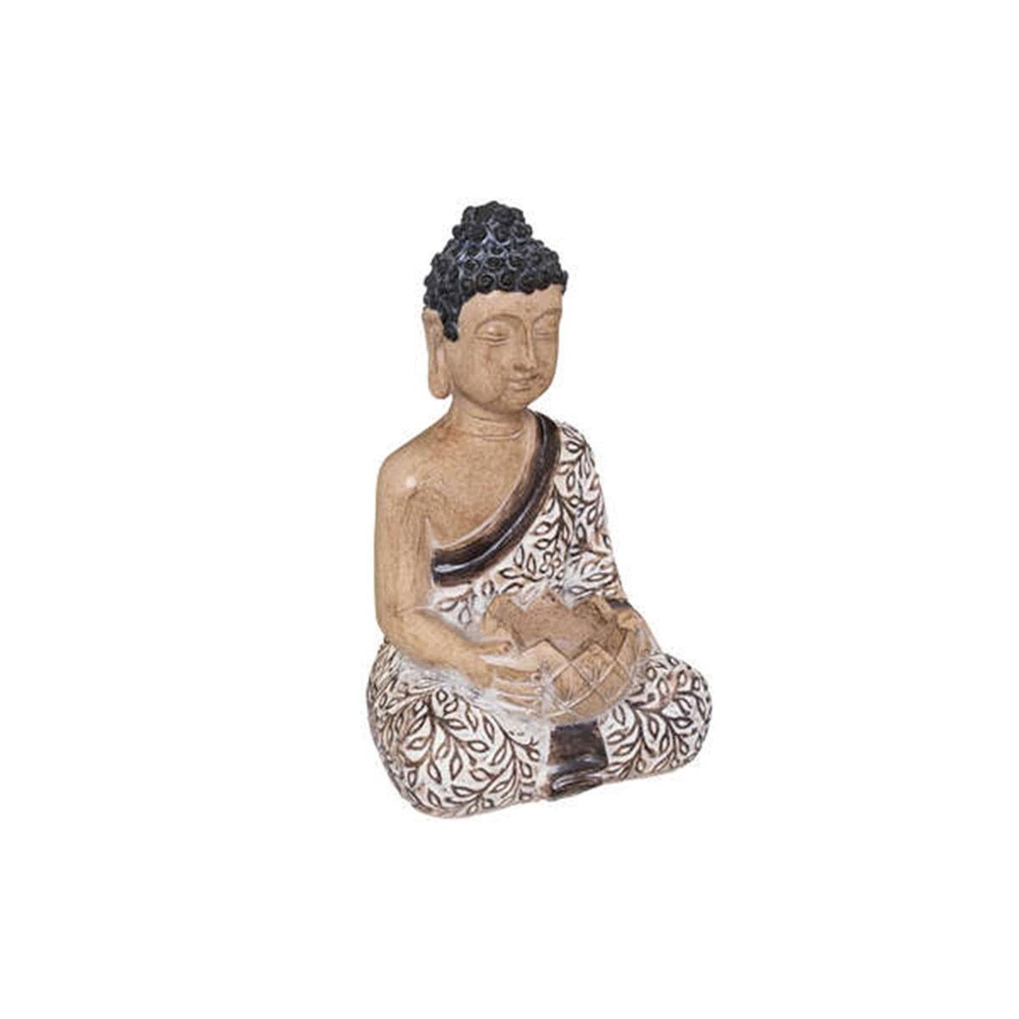 Voir la diapositive 1 : ATMOSPHERA Statuette déco  bouddha assis  22cm multicolore