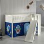 Voir la diapositive 5 : Paris Prix Lit Enfant Toboggan & Tente  Scott Astro  90x200cm Blanc