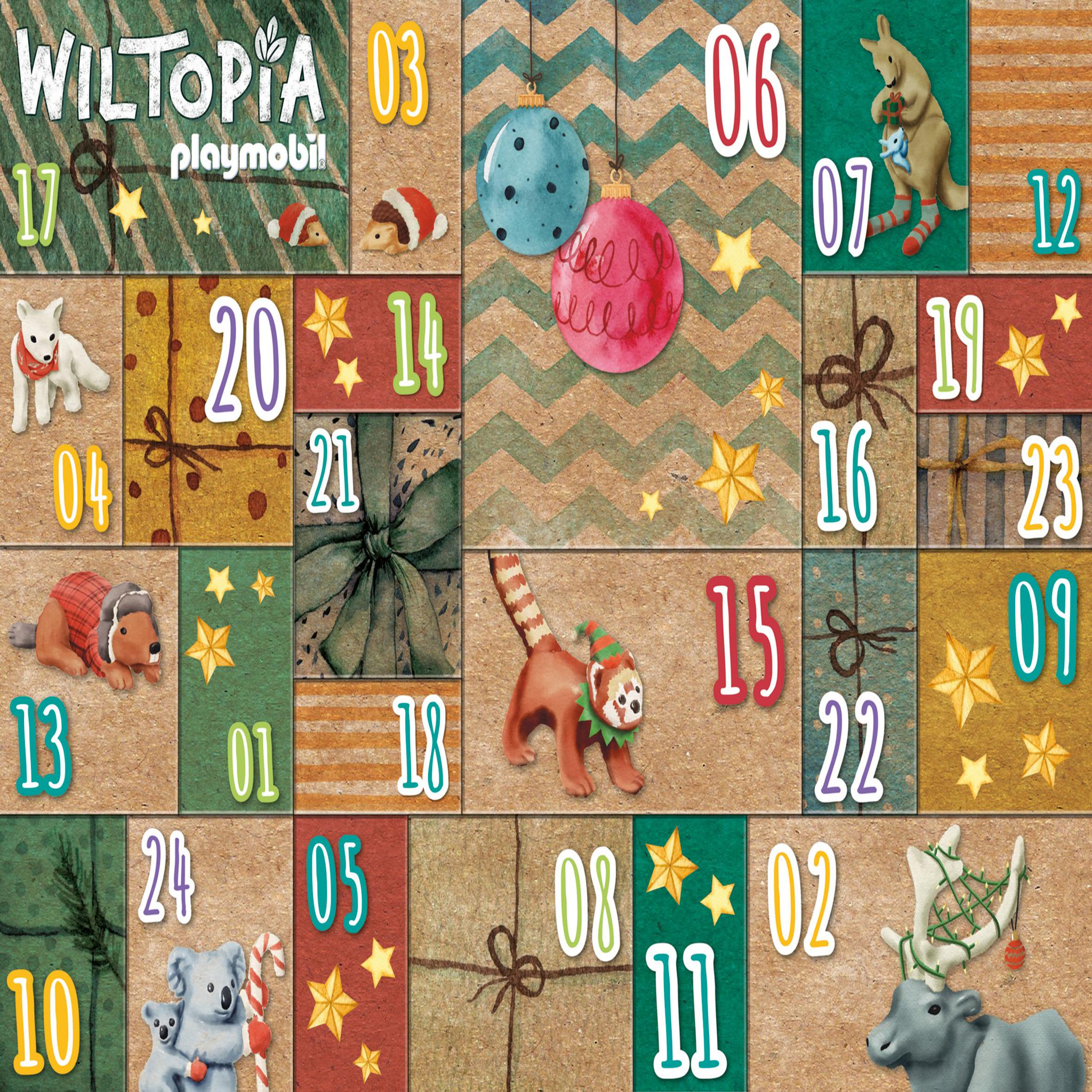 Voir la diapositive 2 : PLAYMOBIL 71006 - Calendrier Avent Tour du monde animaux Wiltopia