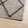Voir la diapositive 4 : VIDAXL Tapis shaggy a poils longs moderne beige anthracite 160x160 cm