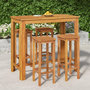 Voir la diapositive 1 : VIDAXL Ensemble de bar de jardin 5 pcs bois d'acacia solide