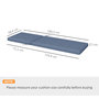 Voir la diapositive 3 : OUTSUNNY Lot de 2 matelas pour transat bain de soleil - dim. 190,5L x 58,4l x 7H cm - cordons d'attache - bleu