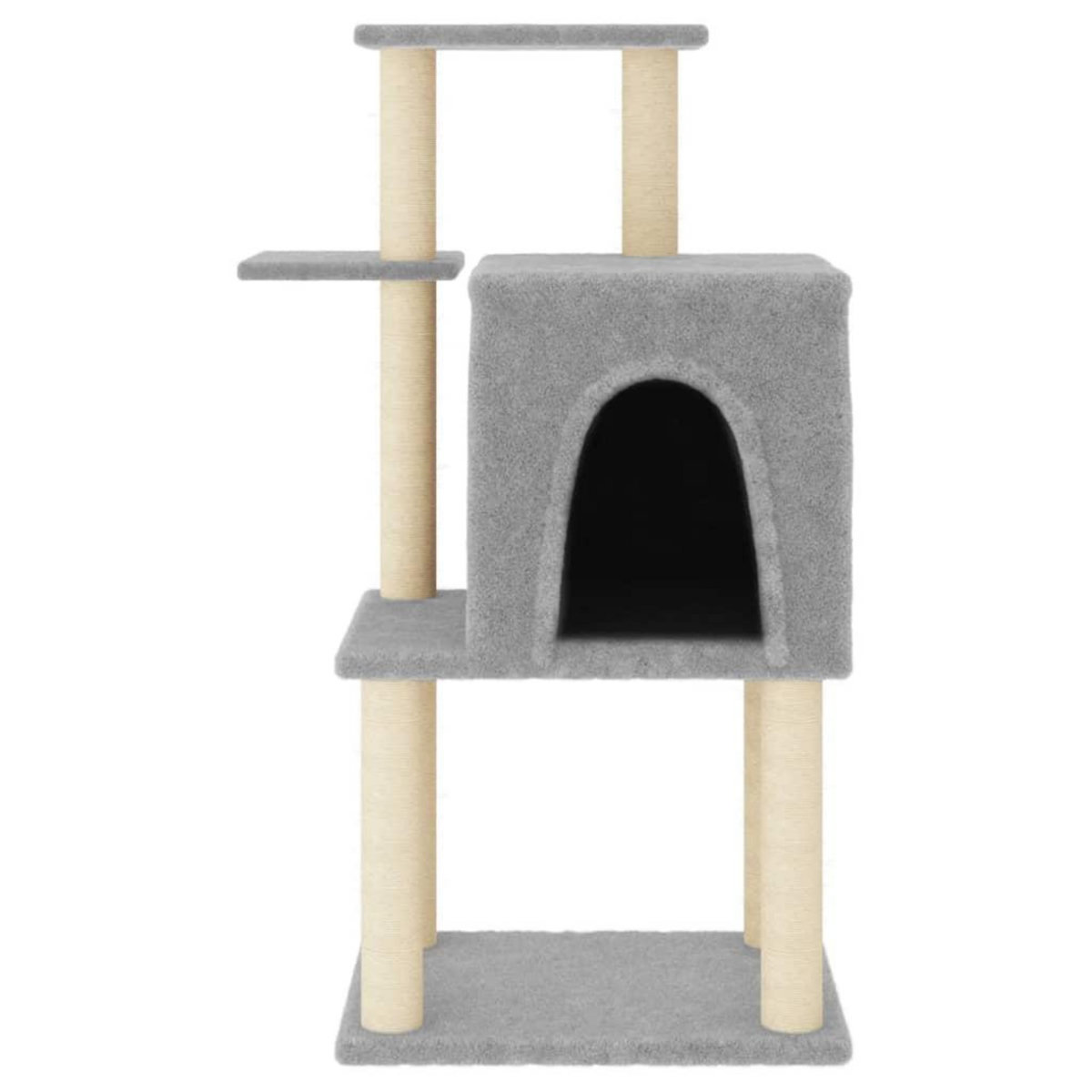 VIDAXL Arbre a chat avec griffoirs en sisal gris clair 97 cm