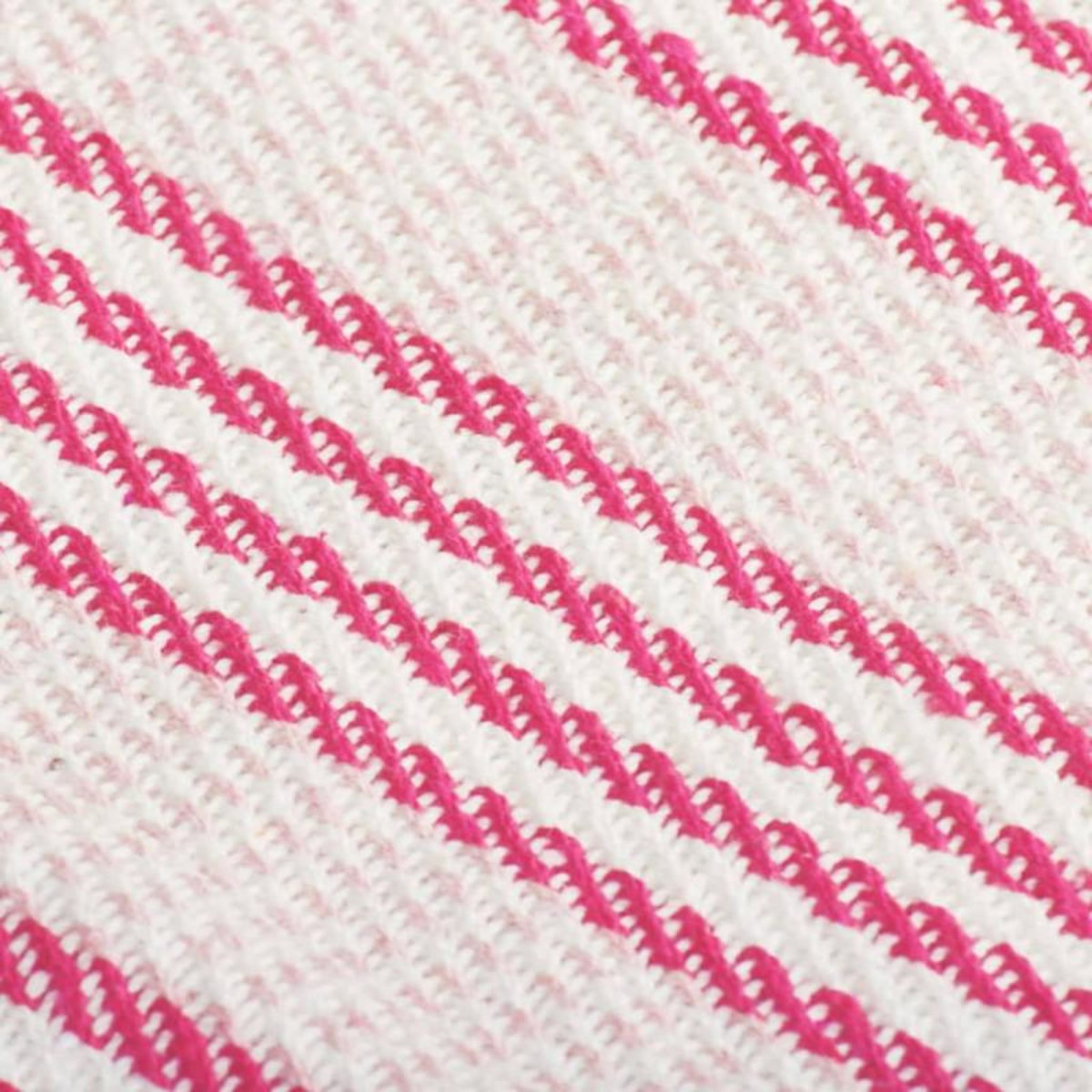 VIDAXL Couverture coton a rayures 125x150 cm Rose et Blanc