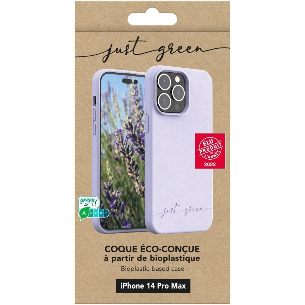 JUST GREEN Coque iPhone 14 Pro Max Bio Lavande