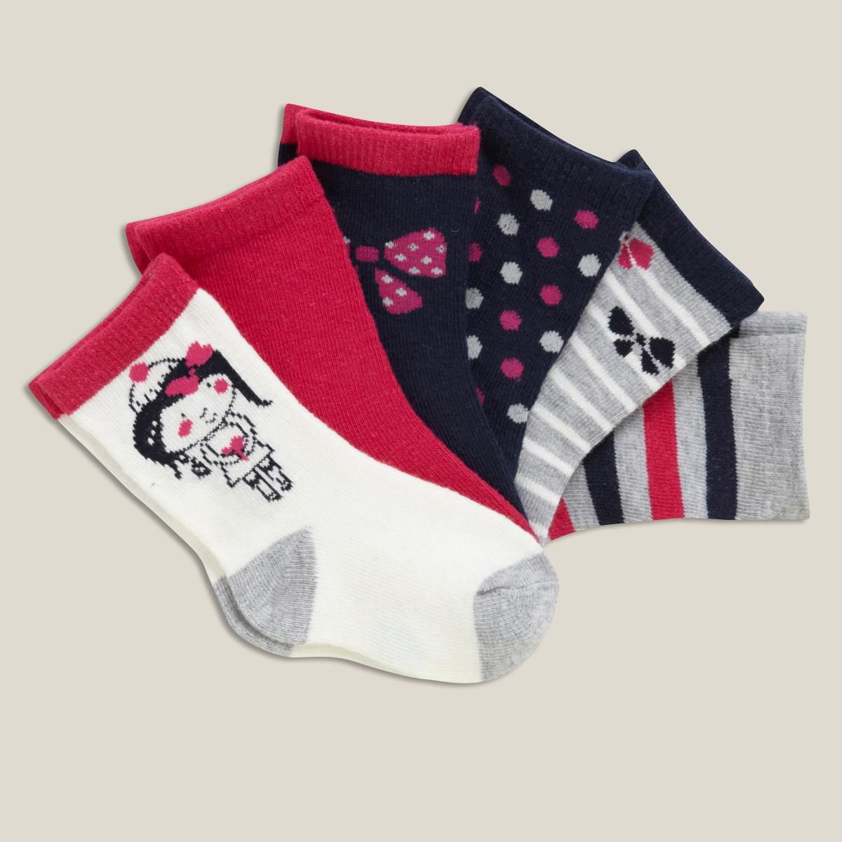 IN EXTENSO Lot de 6 chaussettes bébé