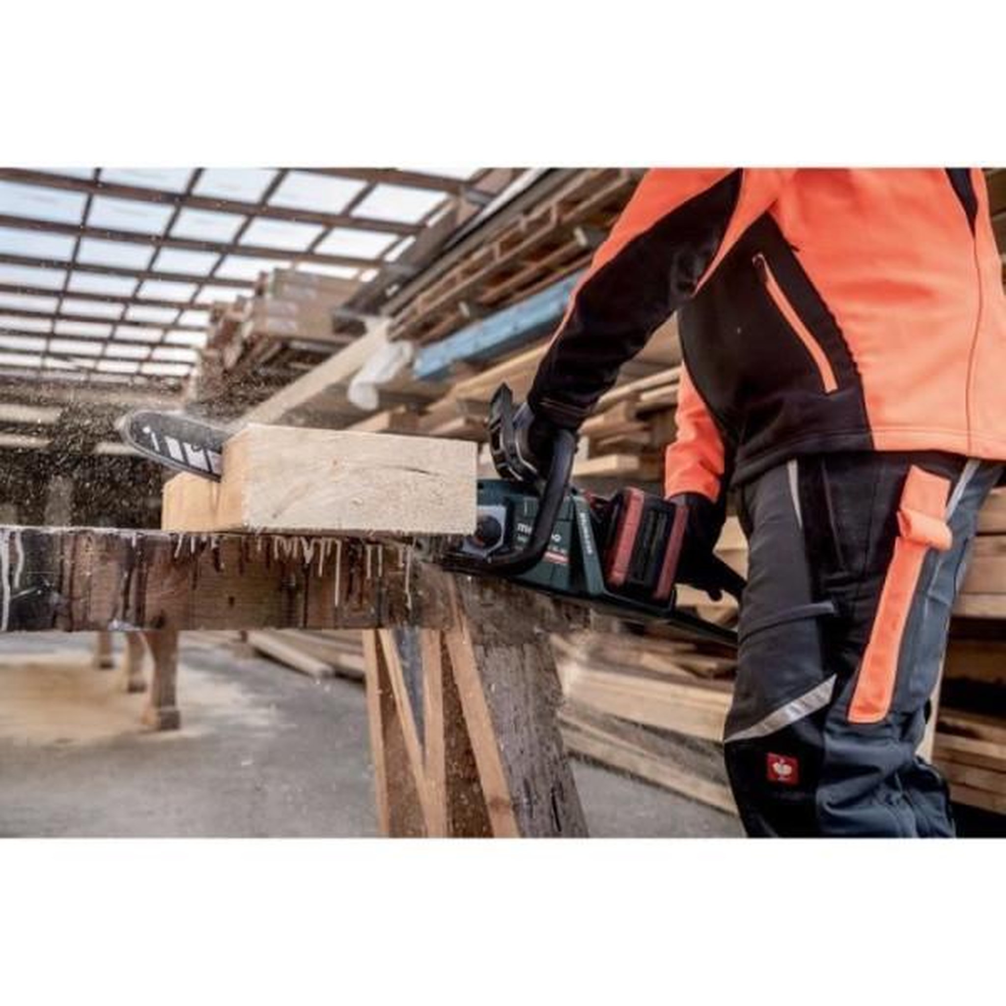 Voir la diapositive 3 : METABO Tronçonneuse sans fil metabo ms 36-18 ltx bl 40 t- 18 v - carton