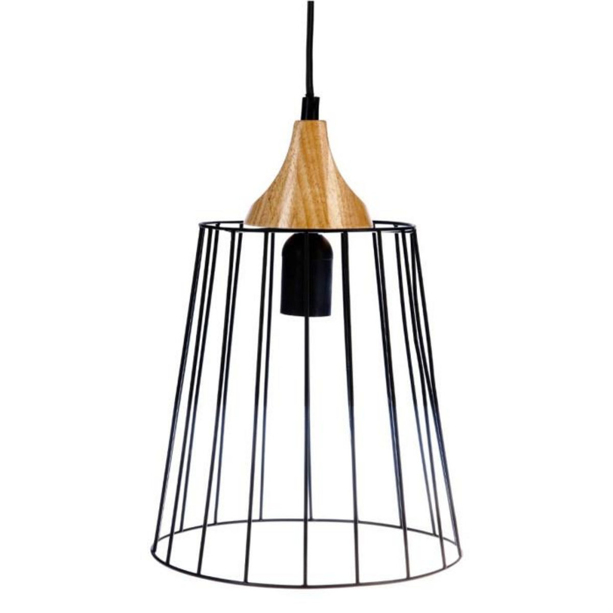 ATMOSPHERA Lampe Suspension en Métal  Holtan  25cm Noir