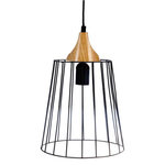 ATMOSPHERA Lampe Suspension en Métal  Holtan  25cm Noir