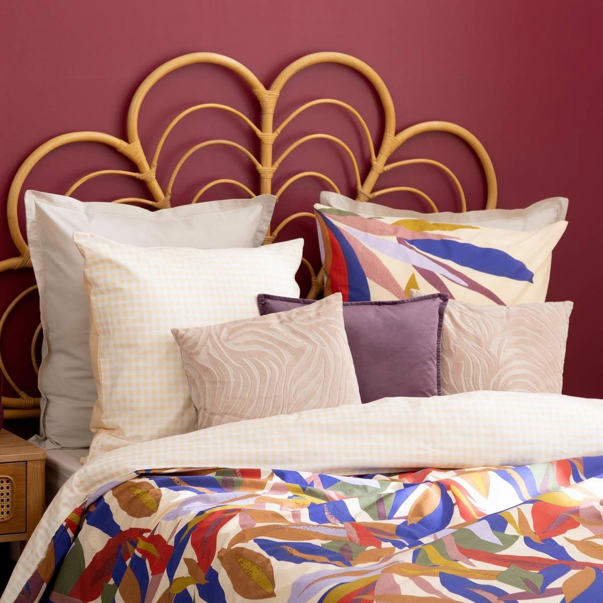 Voir la diapositive 2 : ATMOSPHERA Parure de lit 3 pièces  jannie  240x220cm multicolore