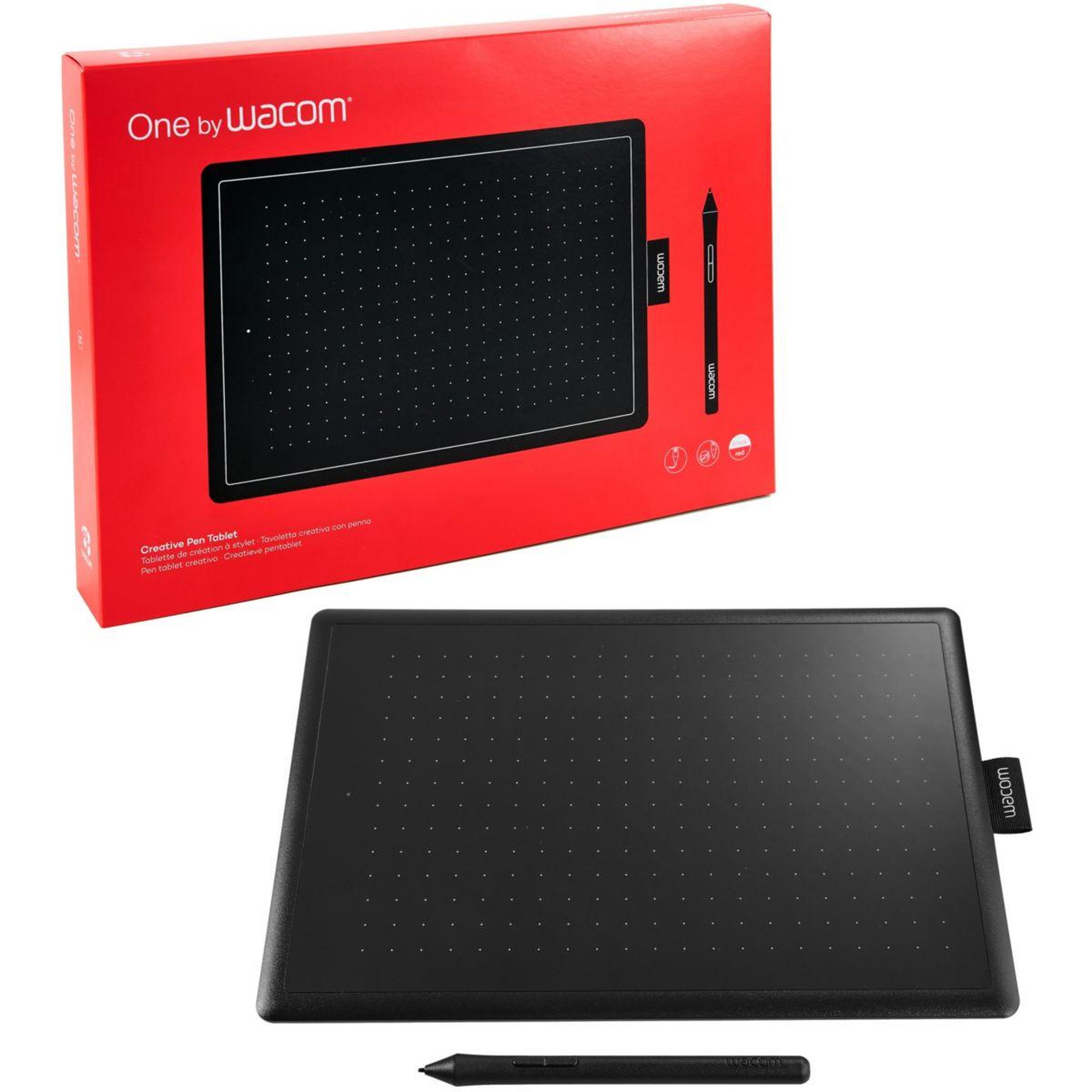 Voir la diapositive 3 : Wacom Tablette graphique One by medium - Noir  à stylet