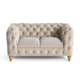 Voir la diapositive 1 : LISA DESIGN Walter - canapé 2 places chesterfield en velours - pieds bois