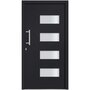Voir la diapositive 3 : VIDAXL Porte d'entree Aluminium et PVC Anthracite 110x210 cm
