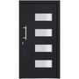 Voir la diapositive 3 : VIDAXL Porte d'entree Aluminium et PVC Anthracite 110x210 cm