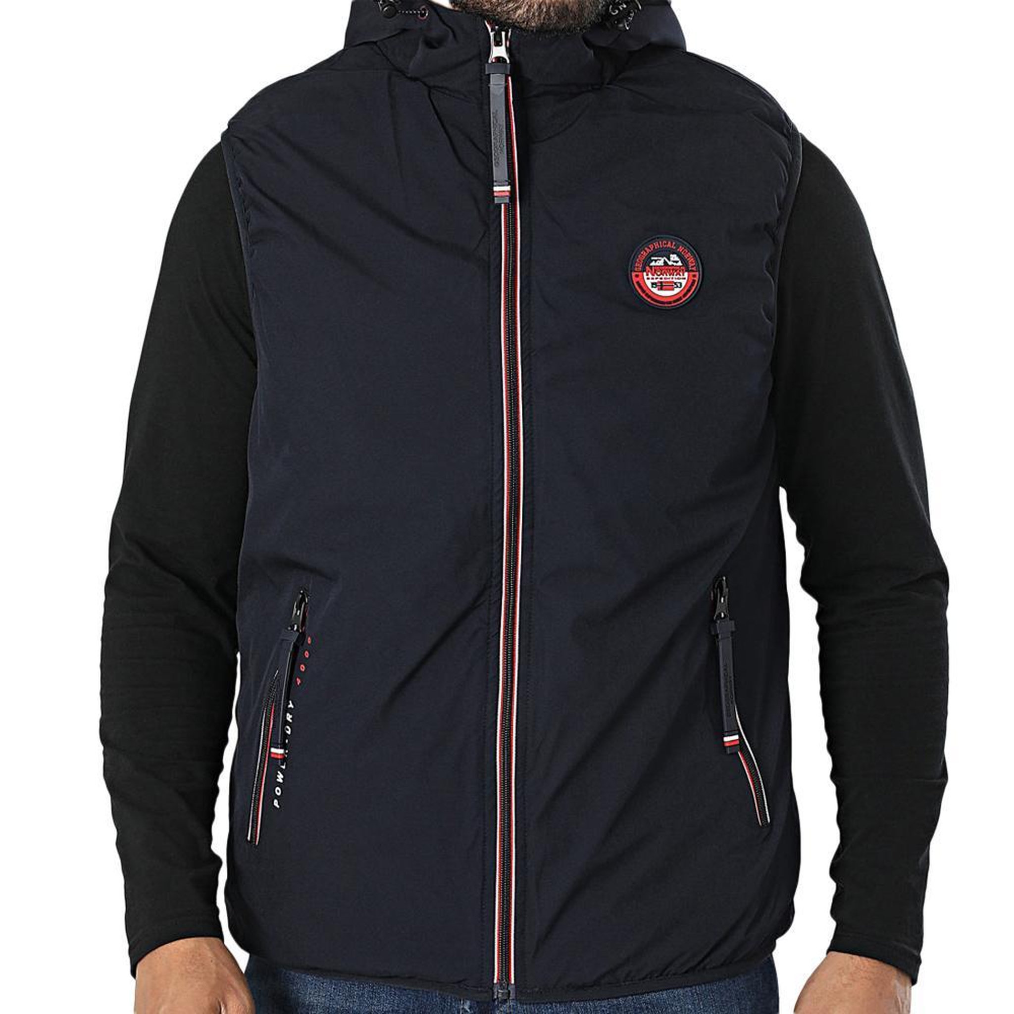 Voir la diapositive 1 : GEOGRAPHICAL NORWAY Doudoune Sans Manches Marine Homme Geographical Norway Veritable