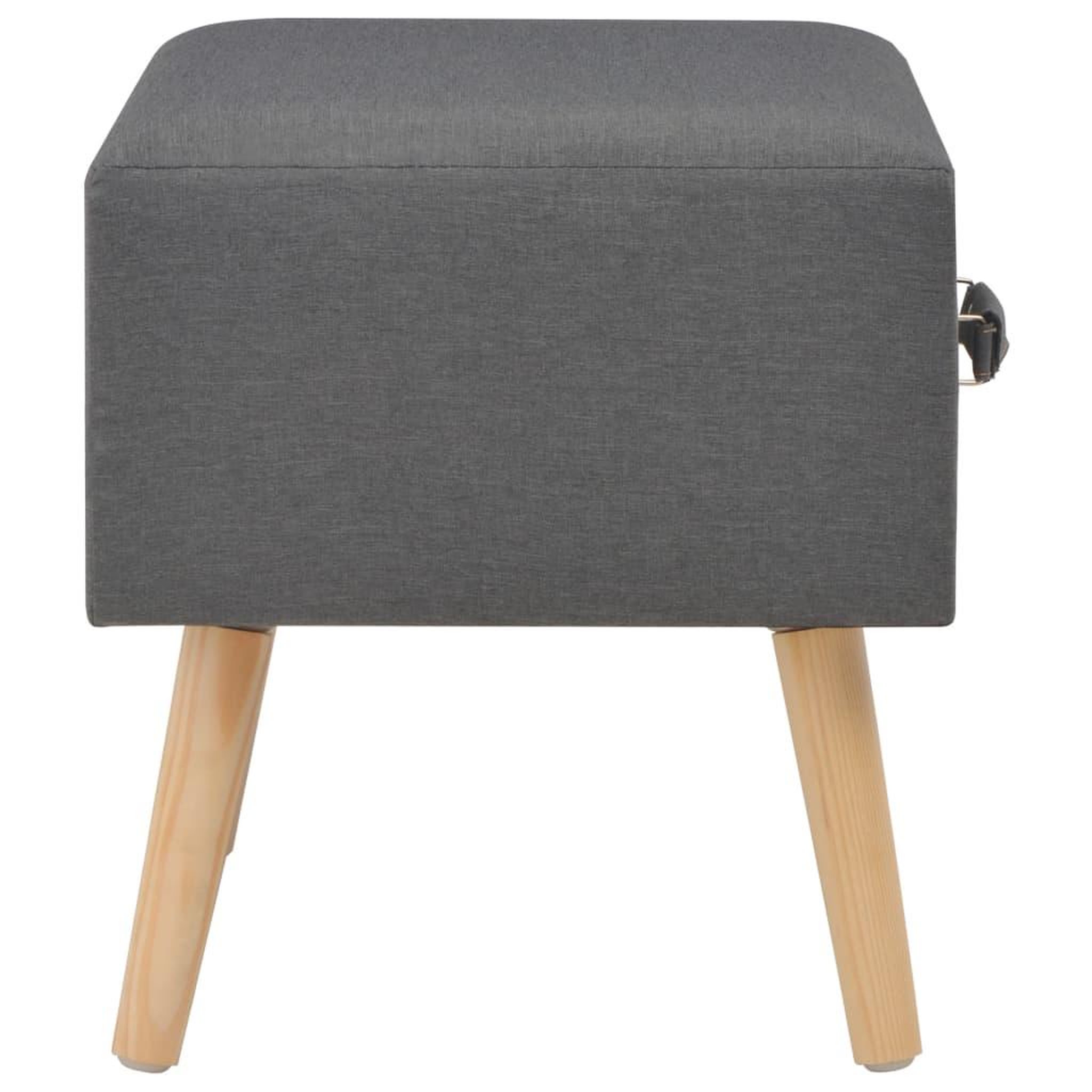 Voir la diapositive 5 : VIDAXL Table de chevet Gris fonce 40x35x40 cm Tissu
