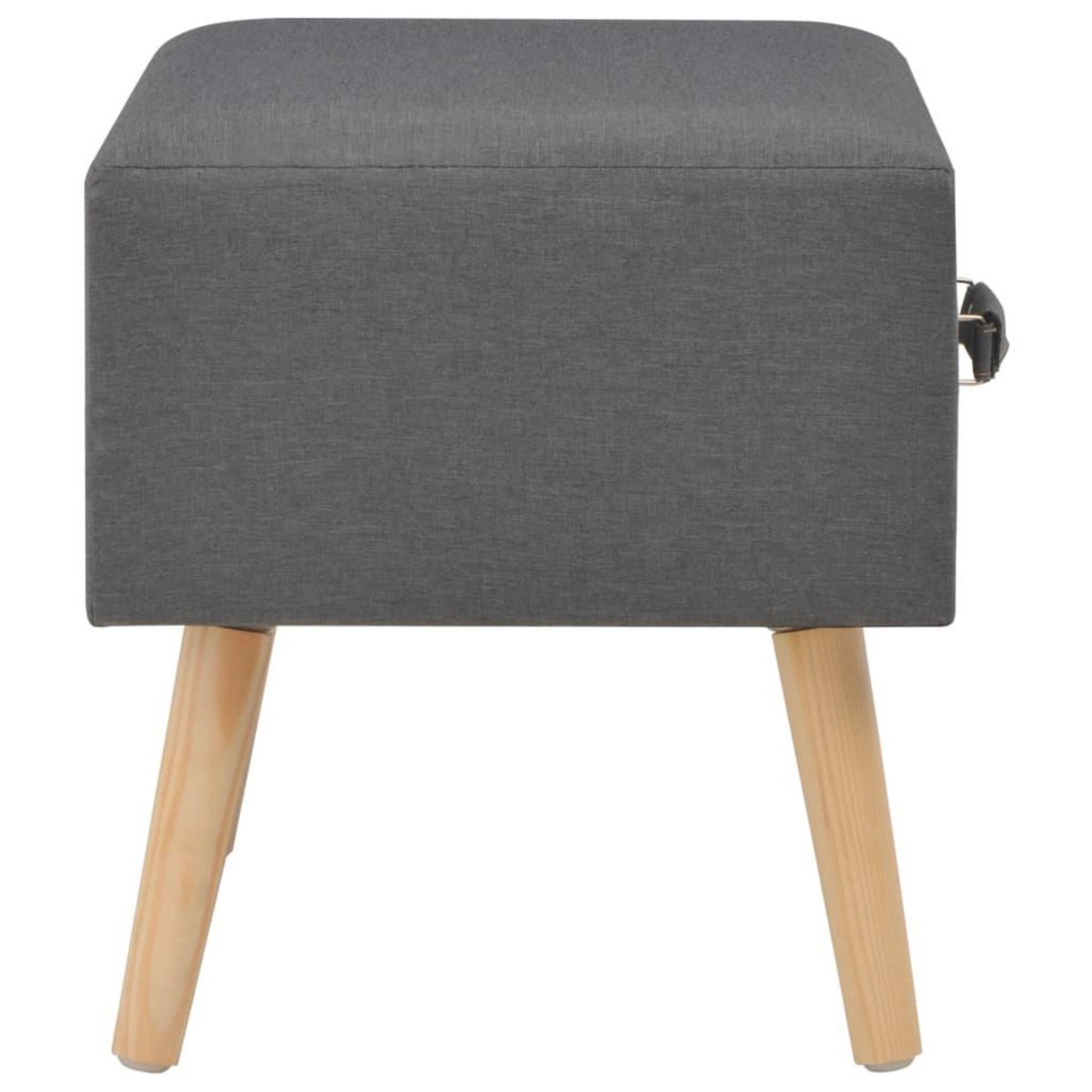 VIDAXL Table de chevet Gris fonce 40x35x40 cm Tissu