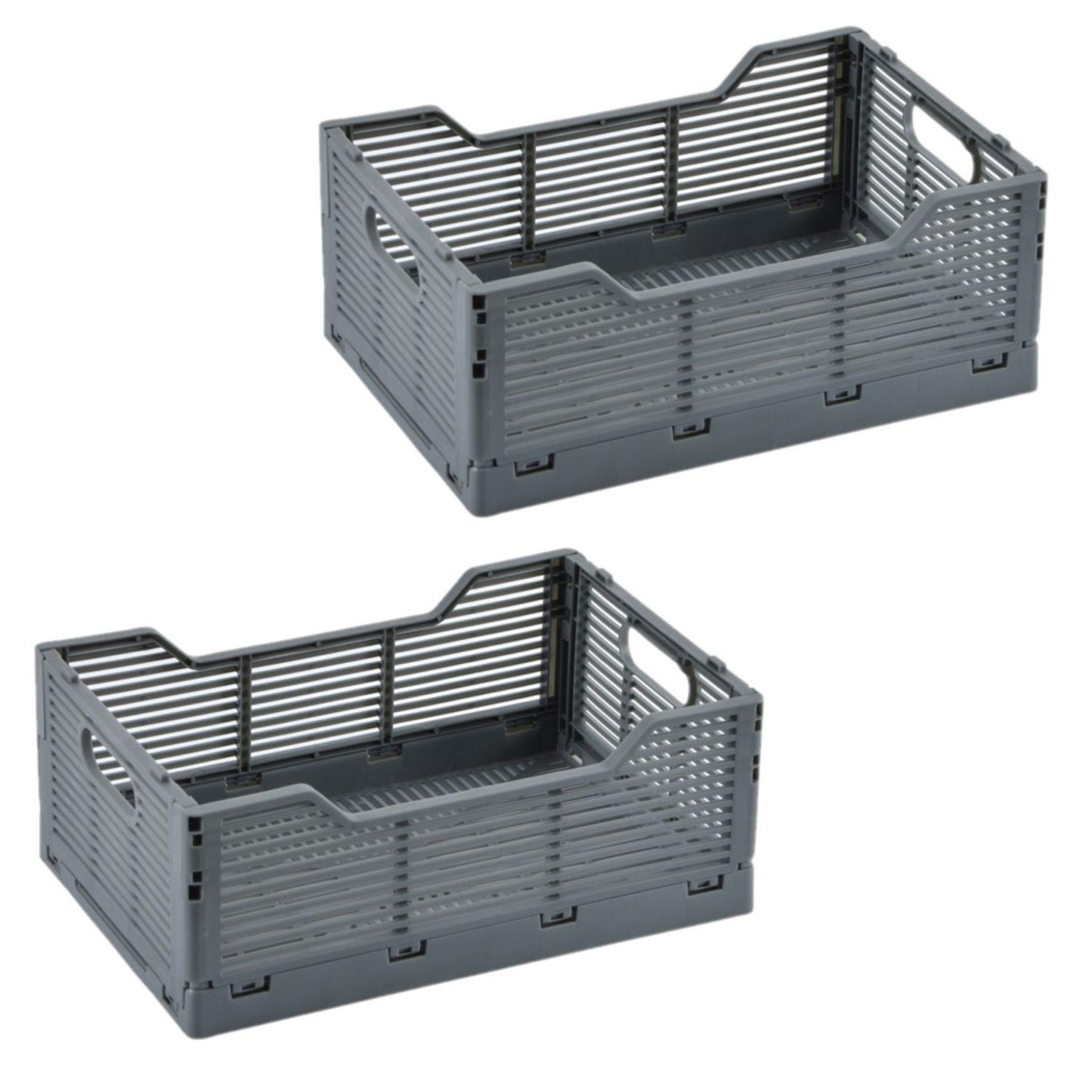 Voir la diapositive 1 : TOILINUX Lot de 2 cagettes pliables foldy