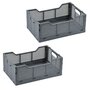 Voir la diapositive 1 : HOMEA Lot de 2 cagettes pliables FOLDY