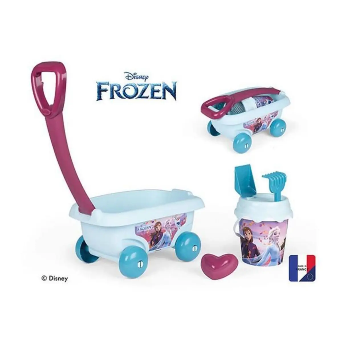 Smoby Life - Chariot de Plage Garni - Seau + Accessoires - Plastique Recyclé - Dès 18 Mois - 867024 Smoby Life - Chariot de Plage Garni - Seau + Accessoires - Plastique Recyclé - Dès 18 Mois - 867024