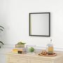 Voir la diapositive 2 : HOMCOM Miroir mural carré dim. 50L x 50H cm cadre bois noir