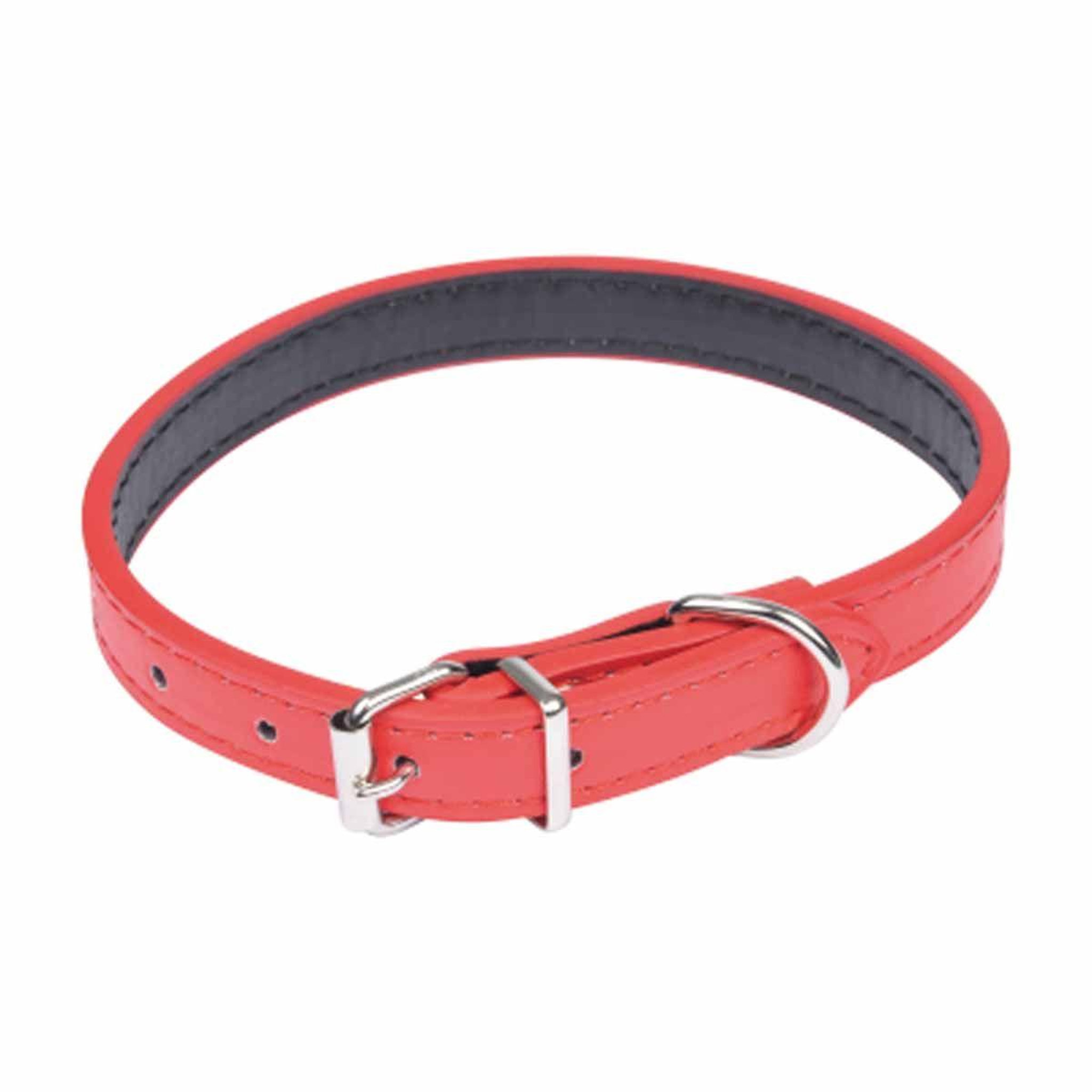HOMEA Collier pour chien  design uni  40cm rouge