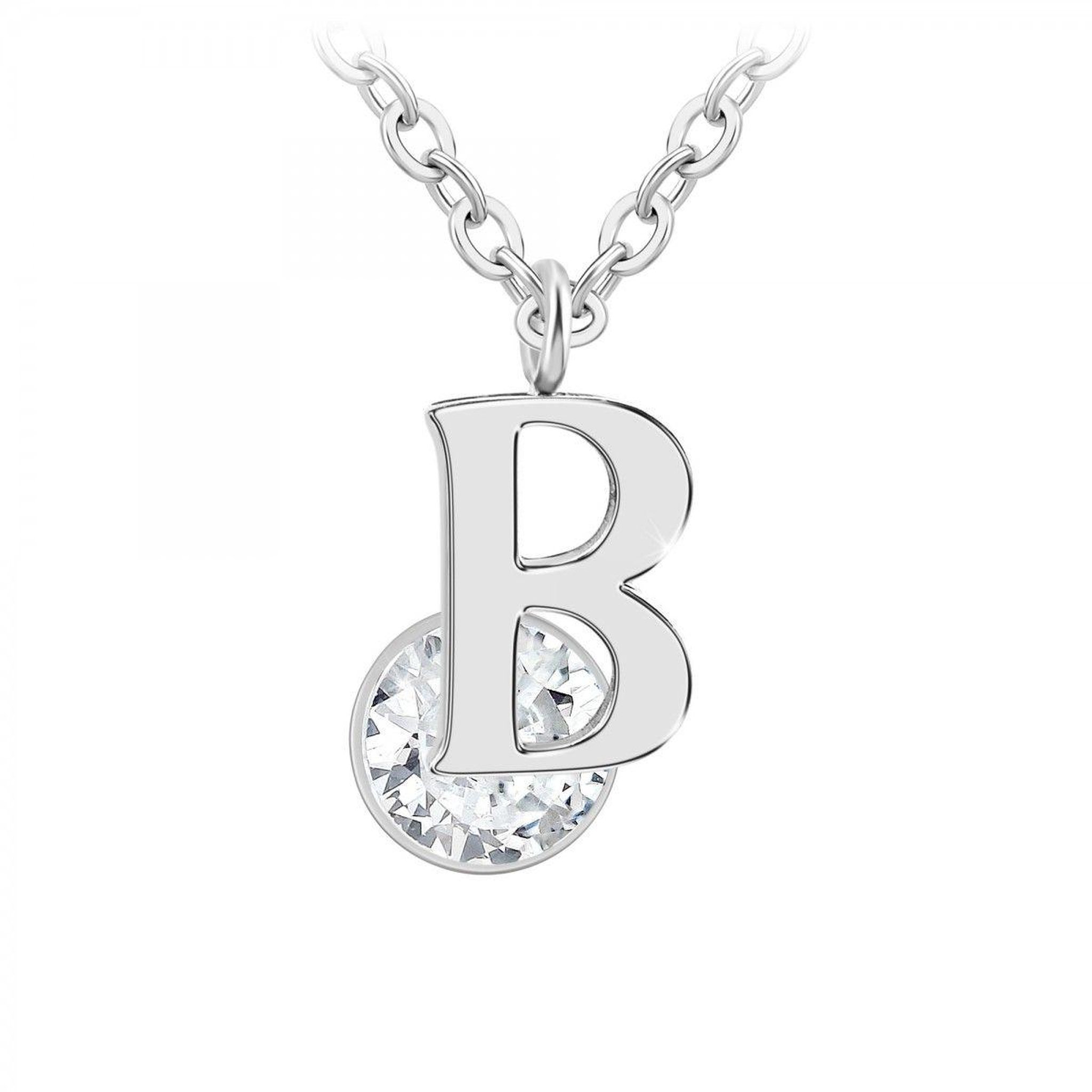 SC CRYSTAL Collier alphabet lettre B SC Crystal orné d'un Zirconium