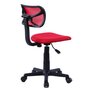 IDIMEX Chaise de bureau pour enfant MILAN fauteuil pivotant et ergonomique, siège à roulettes avec hauteur réglable, mesh rouge