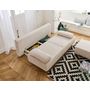 Voir la diapositive 3 : BEST MOBILIER Cristal - canapé 3 places - convertible avec coffre et pouf - en velours côtelé