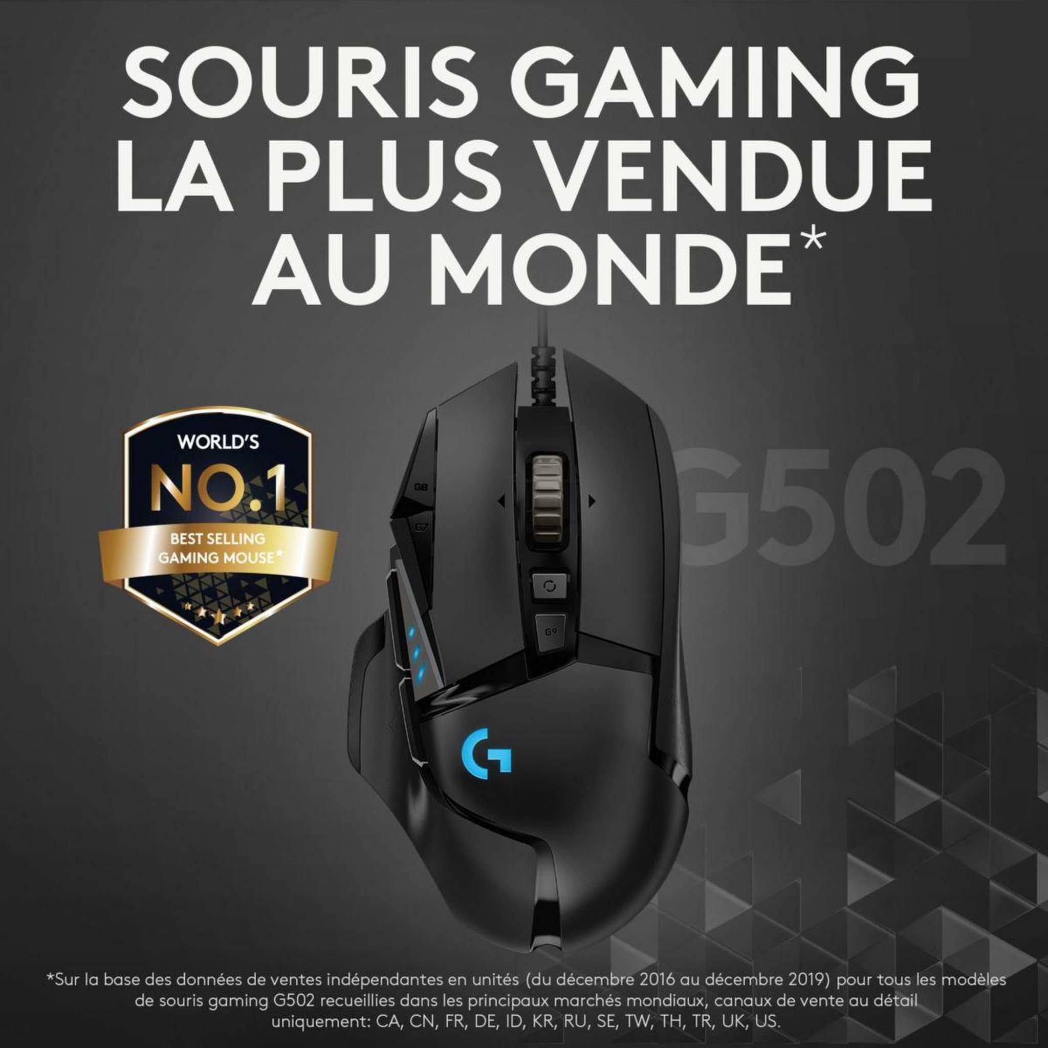 Voir la diapositive 2 : Logitech Souris Gamer Filaire G502 Hero High Performance