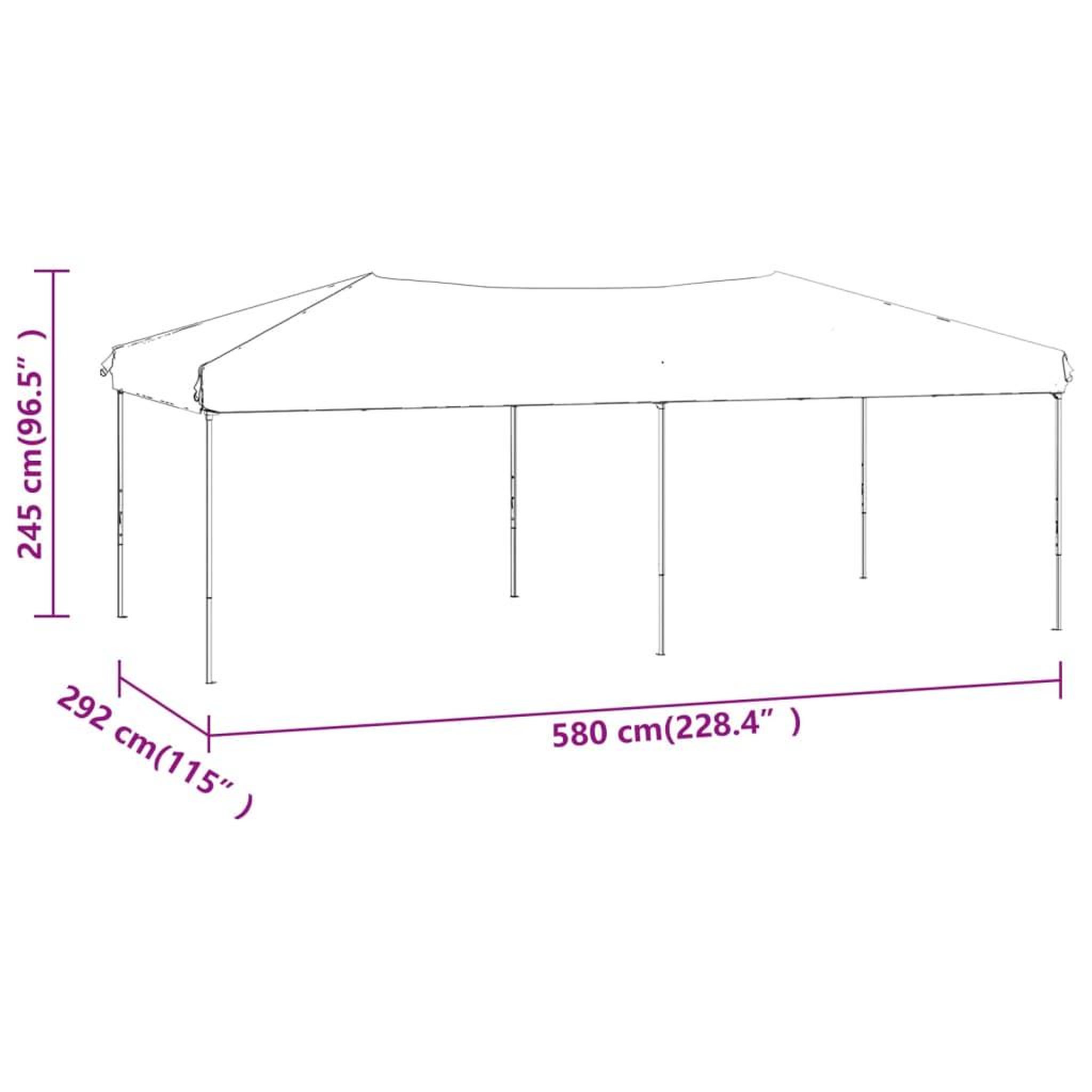 Voir la diapositive 6 : VIDAXL Tente de reception pliable Taupe 3x6 m