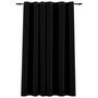 Voir la diapositive 2 : VIDAXL Rideau occultant Aspect de lin avec œillets Noir 290x245 cm