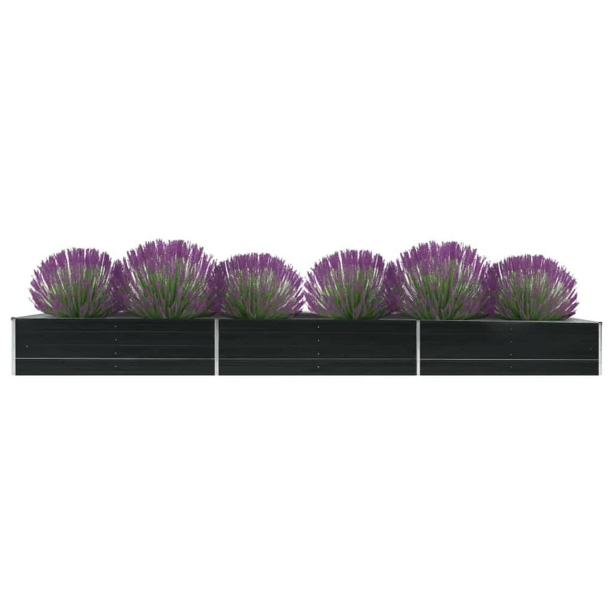 VIDAXL Lit sureleve de jardin Acier galvanise 480x80x45 cm Anthracite