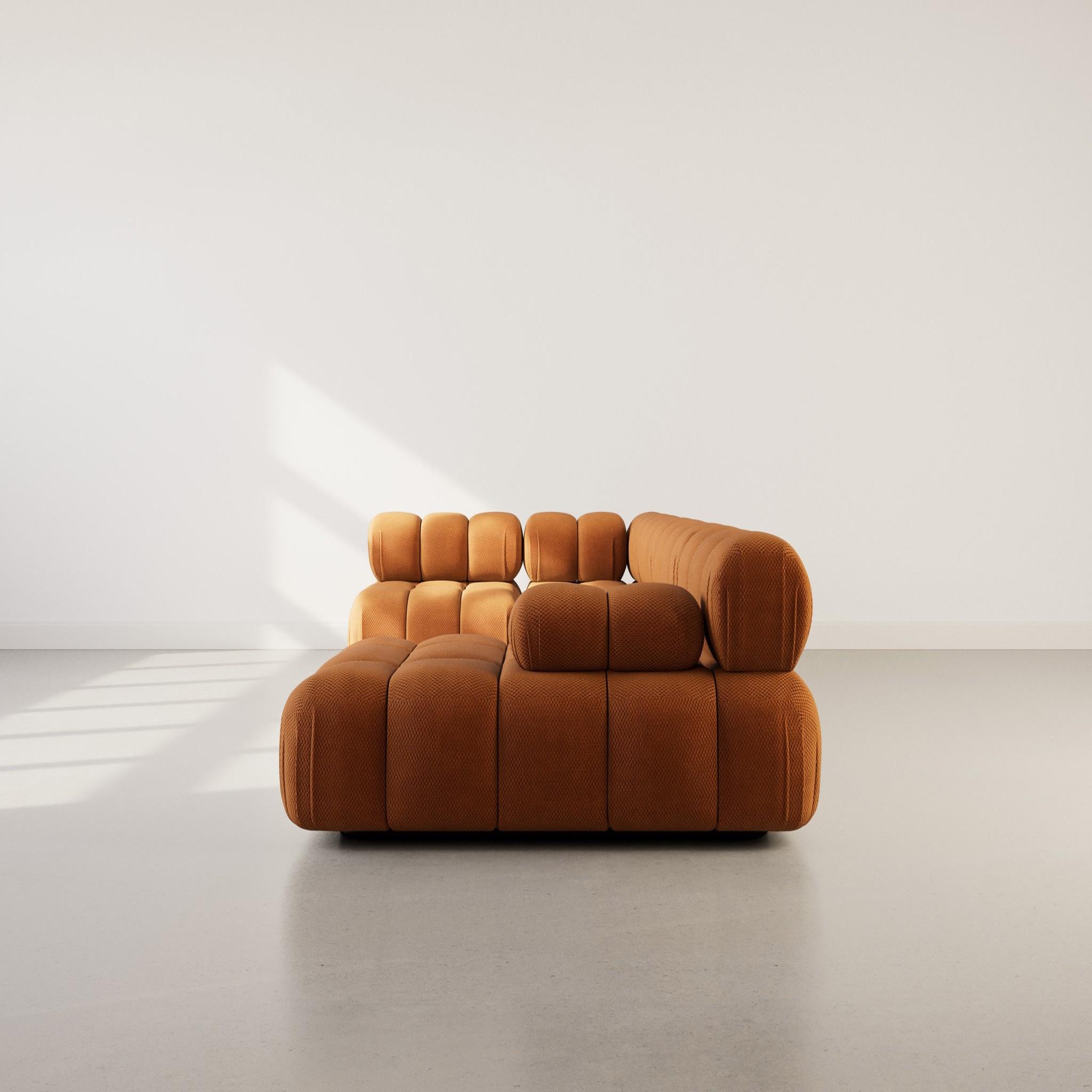 Voir la diapositive 6 : LISA DESIGN Ruby - canapé panoramique modulable d'angle gauche 7 places en velours texturé