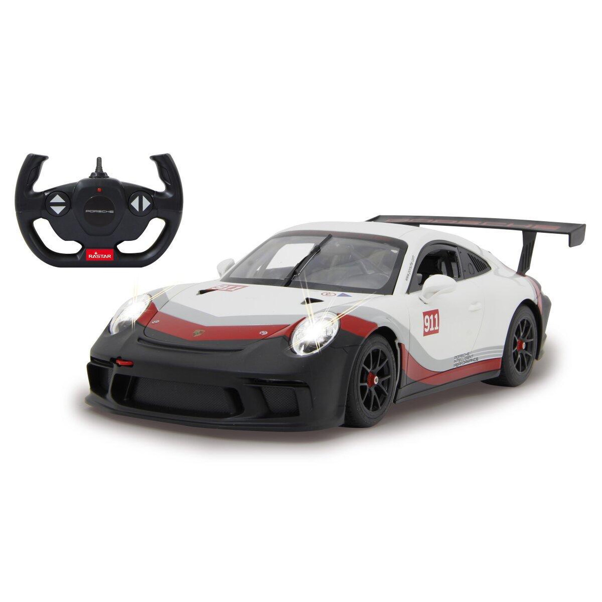 Jamara Voiture télécommandée Porsche 911 GT3 Cup 1:14 blanc 2,4GHz