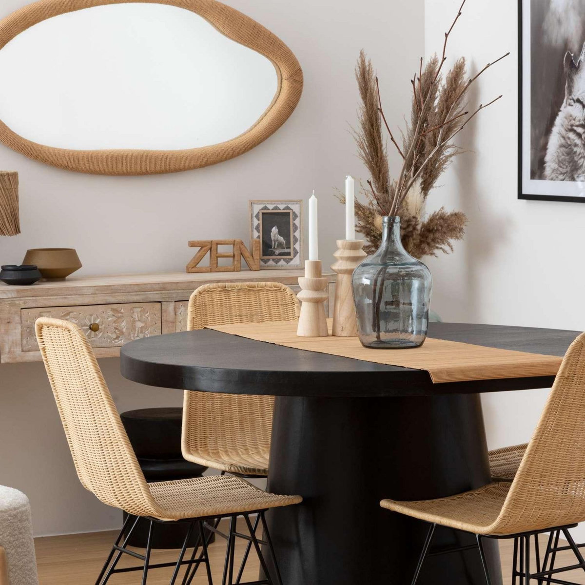 ATMOSPHERA Mot à poser en bois ZEN - Beige