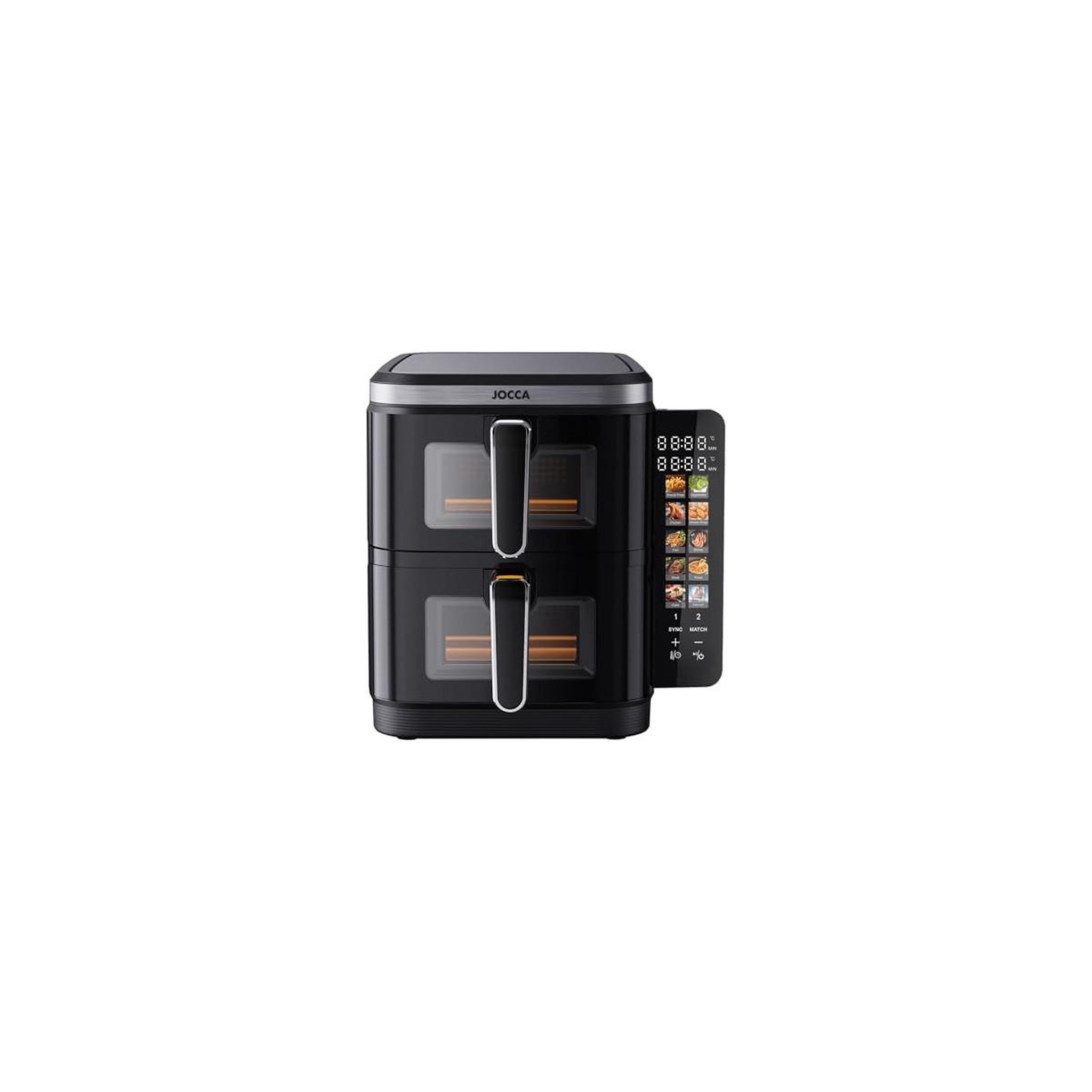 Jocca Jocca friteuse à air numérique double compartiment 11 l (5,5 l + 5,5 l) 2600 w 10 fonctions écran led tactile