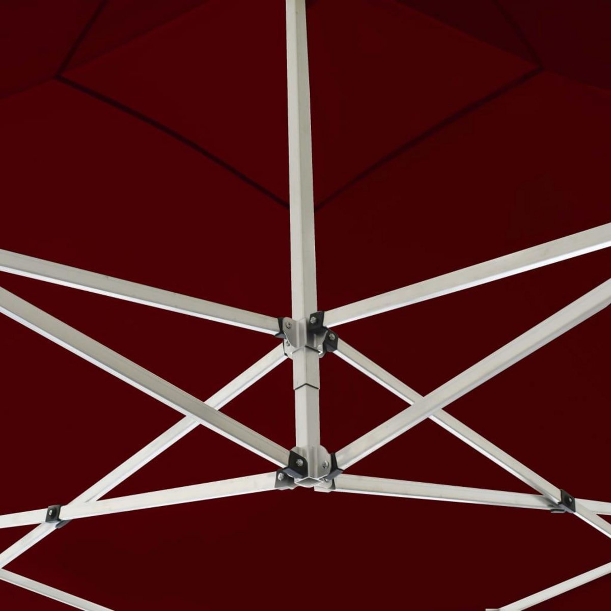 VIDAXL Tente de reception pliable Aluminium 3 x 3 m Bordeaux