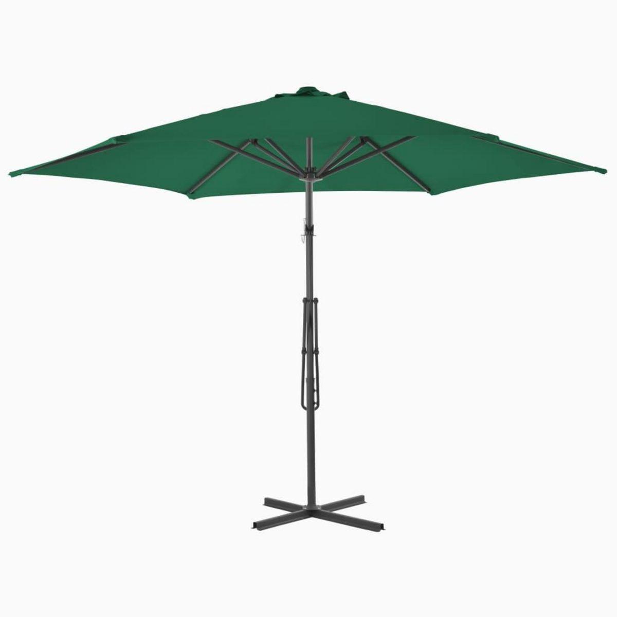 VIDAXL Parasol d'exterieur avec mat en acier 300 cm Vert