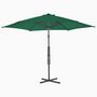Voir la diapositive 3 : VIDAXL Parasol d'exterieur avec mat en acier 300 cm Vert
