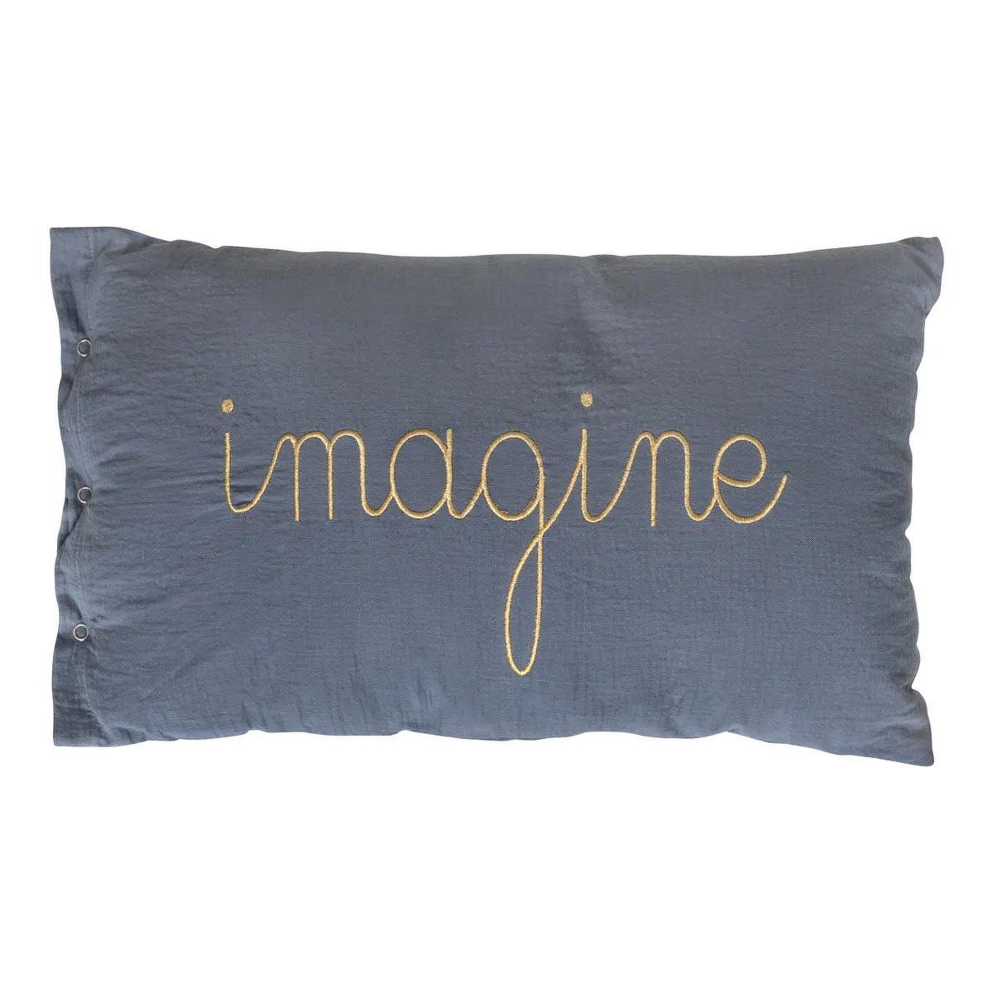 Voir la diapositive 1 : Atmosphera Kids Coussin déco  lili  30x50cm bleu gris
